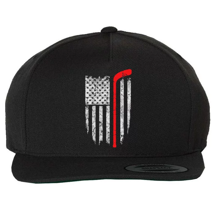 Hockey American Flag Hockey Wool Snapback Cap