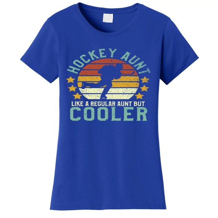 Hockey Aunt Funny Female Ice Hockey Player And Fan Gift Women's T-Shirt