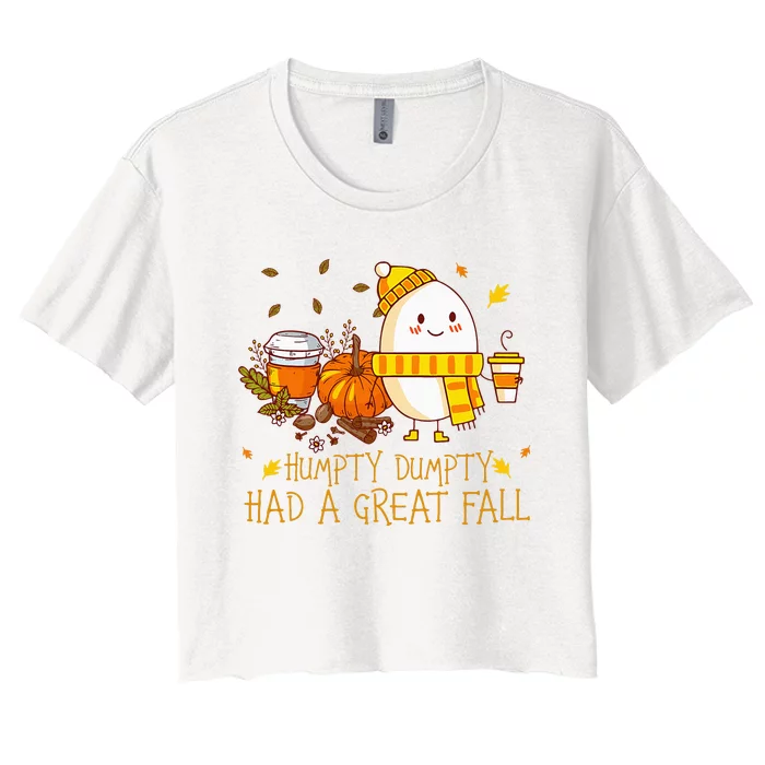 Had A Great Fall Funny Fall YAll Thanksgiving Women's Crop Top Tee