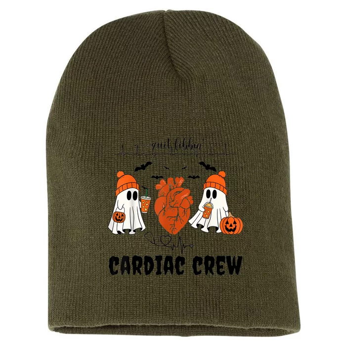 Heart Anatomy Ghosts Halloween Cardiology Heart Warrior Short Acrylic Beanie