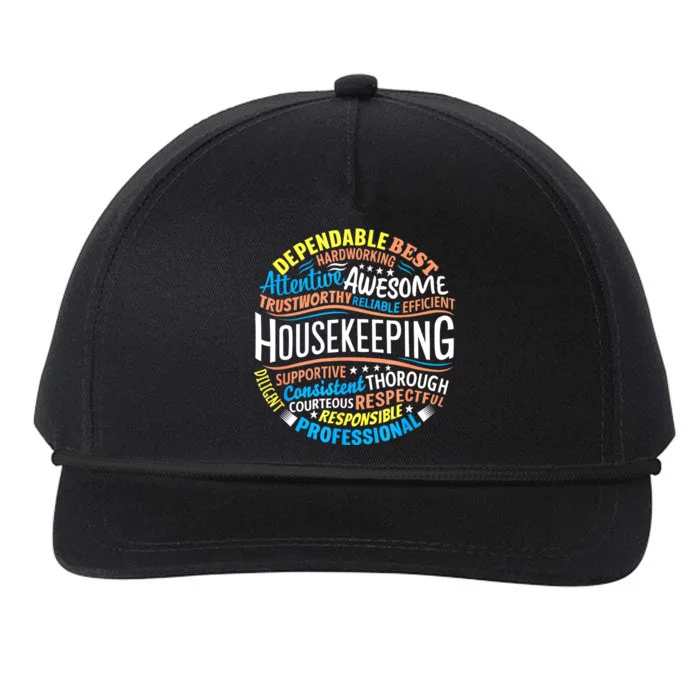 Housekeeping Appreciation Gifts Environmental Services Week Snapback Five-Panel Rope Hat