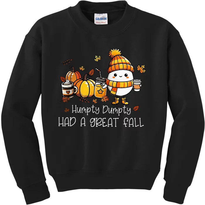 Had A Great Fall Egg Thanksgiving Autumn Kids Sweatshirt