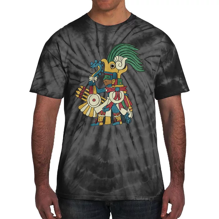 Huitzilopochtli Aztec God Aztec Mythology Mayan Sun War God Tie-Dye T-Shirt