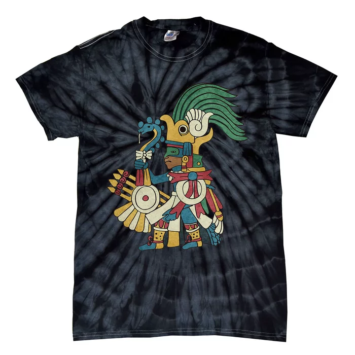 Huitzilopochtli Aztec God Aztec Mythology Mayan Sun War God Tie-Dye T-Shirt