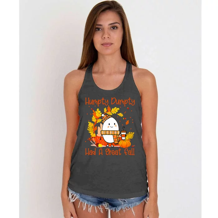 Had A Great Fall Happy Fall Yall Thanksgiving Women's Knotted Racerback Tank