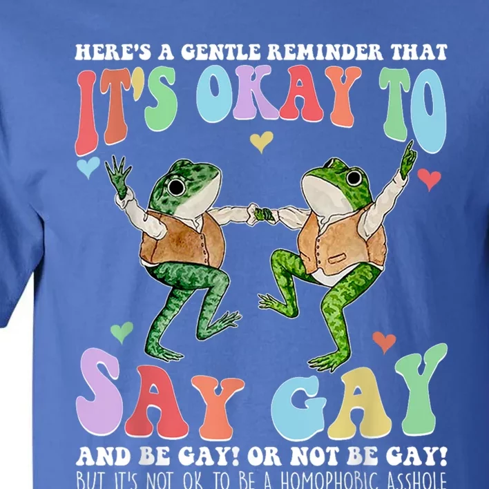 HereS A Gentle Reminder That ItS Okay To Say Lgbt Gift Tall T-Shirt