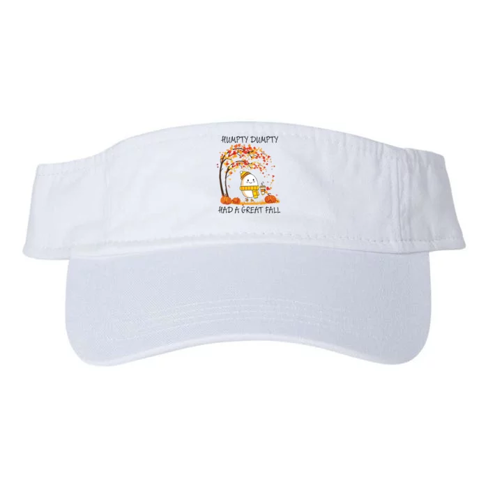 Had A Great Fall Funny Egg Thanksgiving Autumn Valucap Bio-Washed Visor