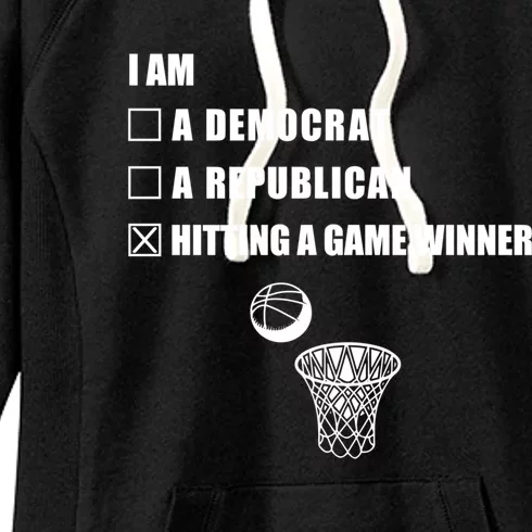 Hitting A Game Winner Gift Player Hoops Streetball Basketball Gift Women's Fleece Hoodie