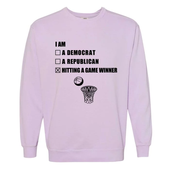 Hitting A Game Winner Gift Player Hoops Streetball Basketball Gift Garment-Dyed Sweatshirt