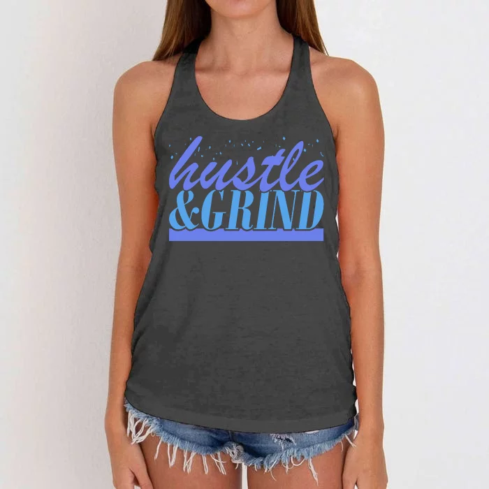 Hustle And Grind Women's Knotted Racerback Tank