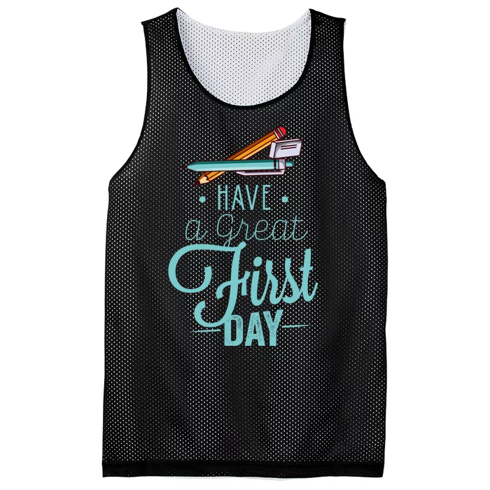 Have A Great First Day Back To School Mesh Reversible Basketball Jersey Tank