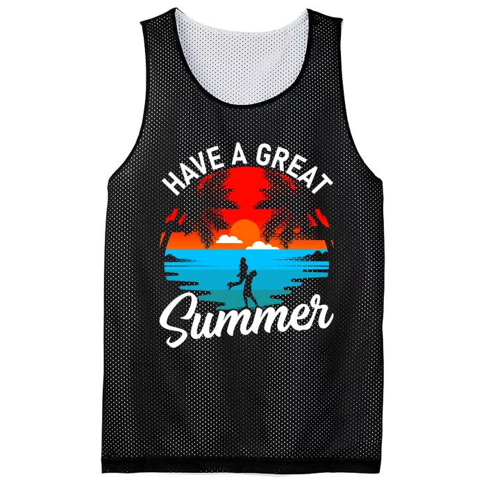 Have A Great Summer Funny Seasonal Graphic Mesh Reversible Basketball Jersey Tank