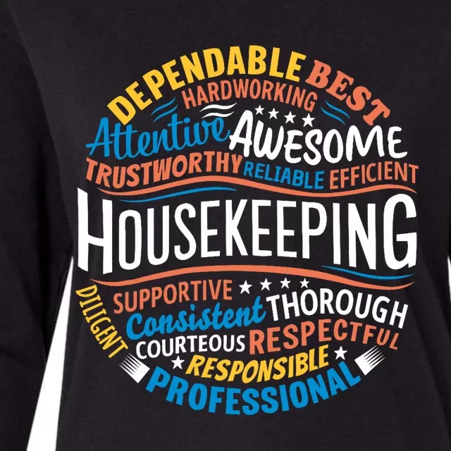 Housekeeping Appreciation Gifts Environmental Services Week Womens Cotton Relaxed Long Sleeve T-Shirt