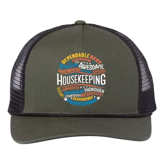 Housekeeping Appreciation Gifts Environmental Services Week Retro Rope Trucker Hat Cap