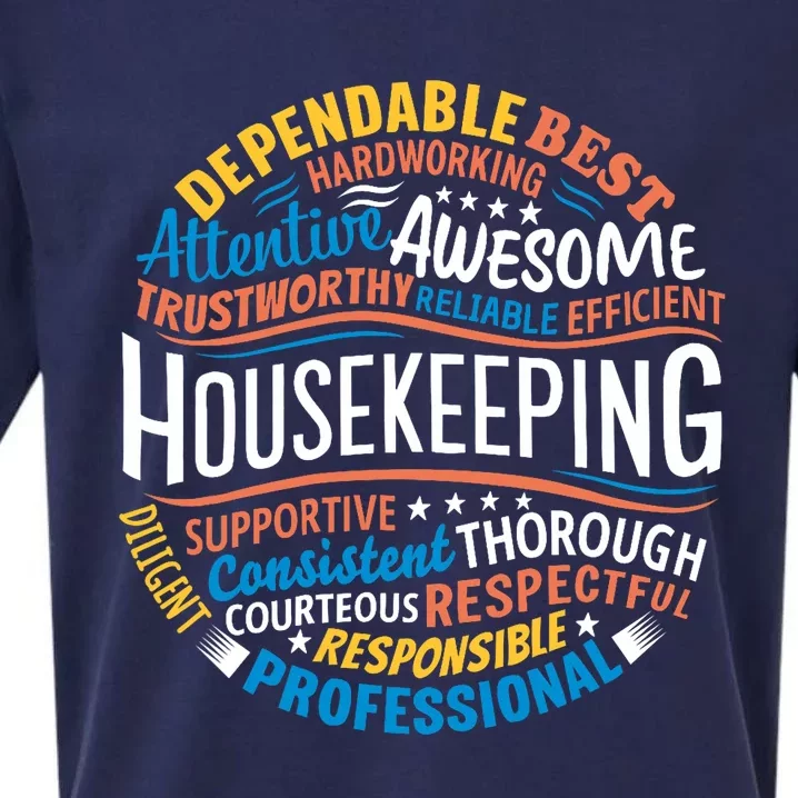 Housekeeping Appreciation Gifts Environmental Services Week Sueded Cloud Jersey T-Shirt