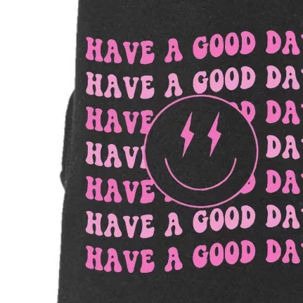 Have A Good Day Pink Smile Face Preppy Aesthetic Trendy Doggie 3-End Fleece Hoodie