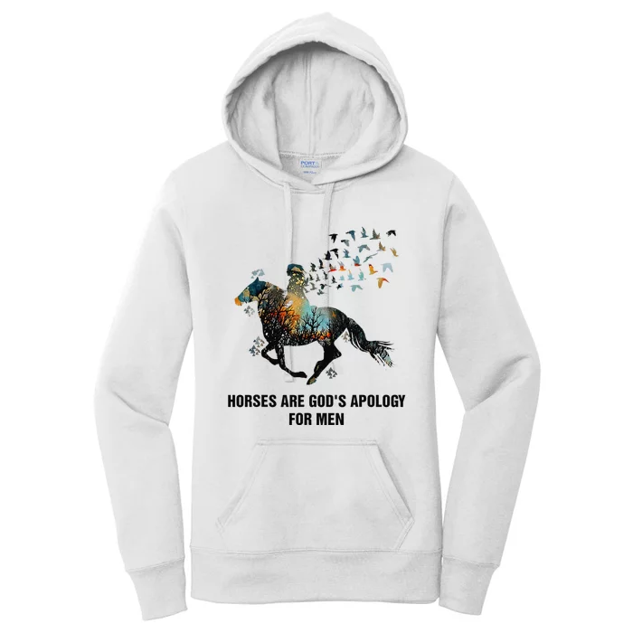 Horses Are God's Apology For Funny Horse Women's Pullover Hoodie