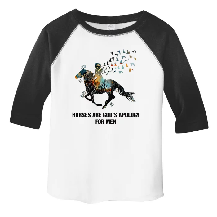 Horses Are God's Apology For Funny Horse Toddler Fine Jersey T-Shirt