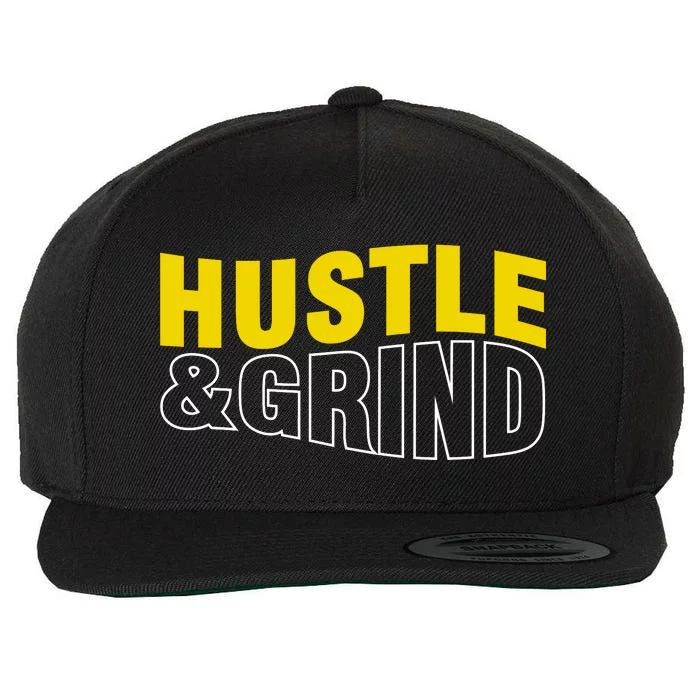 Hustle And Grind Wool Snapback Cap