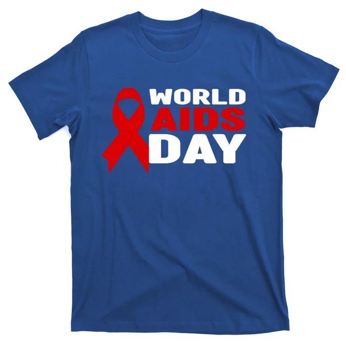 Hiv/aids Awareness Gift Red Ribbon World Aids Day Funny Gift T-Shirt