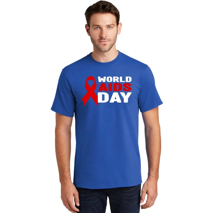 Hiv/aids Awareness Gift Red Ribbon World Aids Day Funny Gift Tall T-Shirt