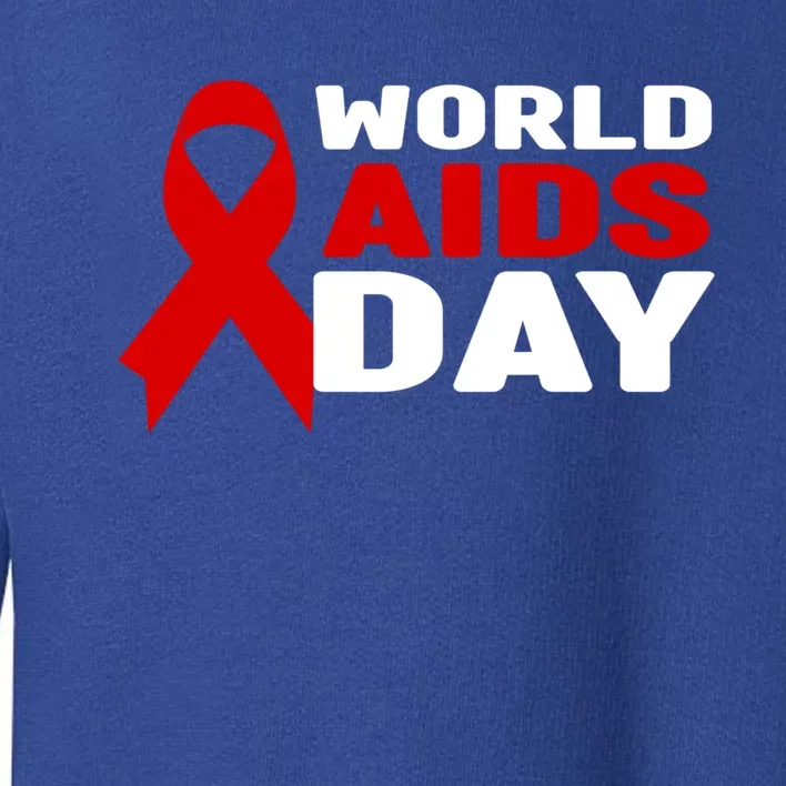 Hiv/aids Awareness Gift Red Ribbon World Aids Day Funny Gift Toddler Sweatshirt