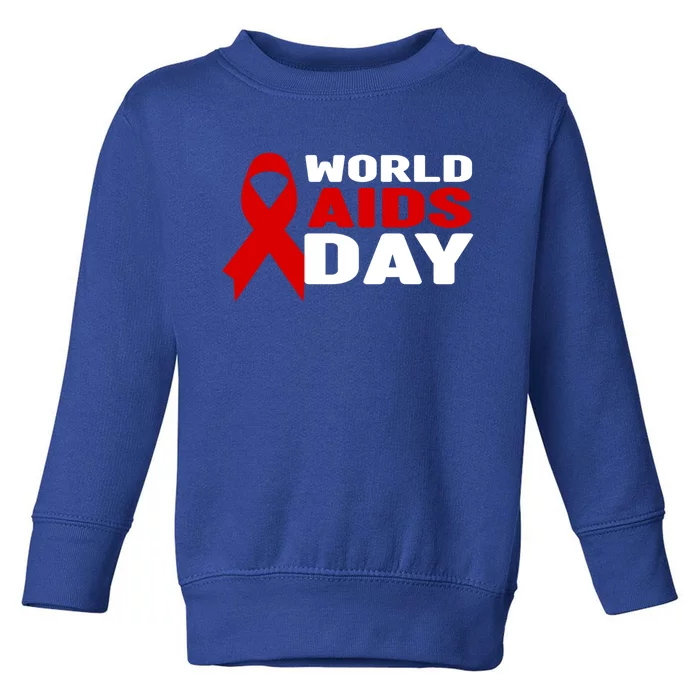 Hiv/aids Awareness Gift Red Ribbon World Aids Day Funny Gift Toddler Sweatshirt