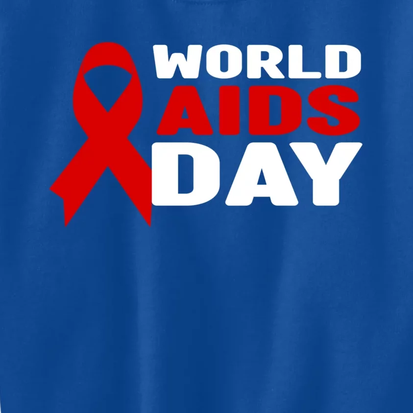 Hiv/aids Awareness Gift Red Ribbon World Aids Day Funny Gift Kids Sweatshirt