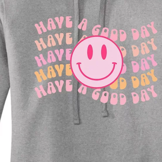 Have A Good Day Retro Smile Face Aesthetic Trendy Women's Pullover Hoodie