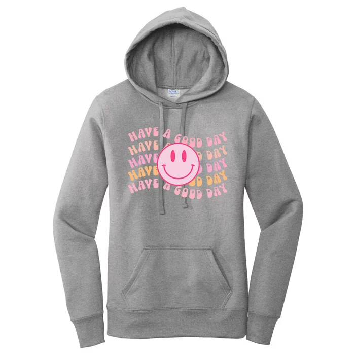 Have A Good Day Retro Smile Face Aesthetic Trendy Women's Pullover Hoodie