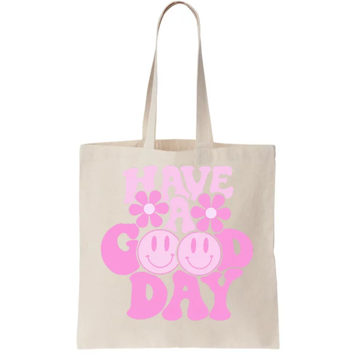 Have A Good Day Retro Smile Face Preppy Aesthetic Tote Bag