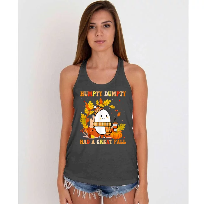 Had A Great Fall Thanksgiving Autumn Season Women's Knotted Racerback Tank