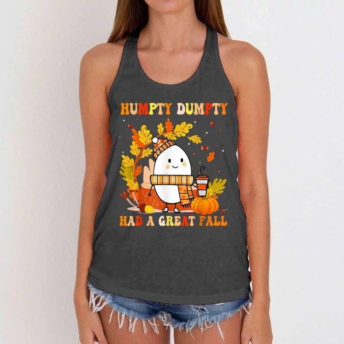 Had A Great Fall Thanksgiving Autumn Season Women's Knotted Racerback Tank