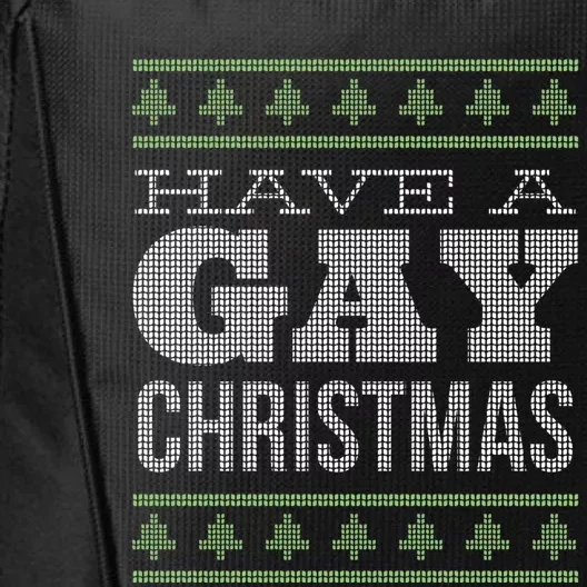 Have A Gay Xmas Funny Queer Ugly Christmas Style City Backpack