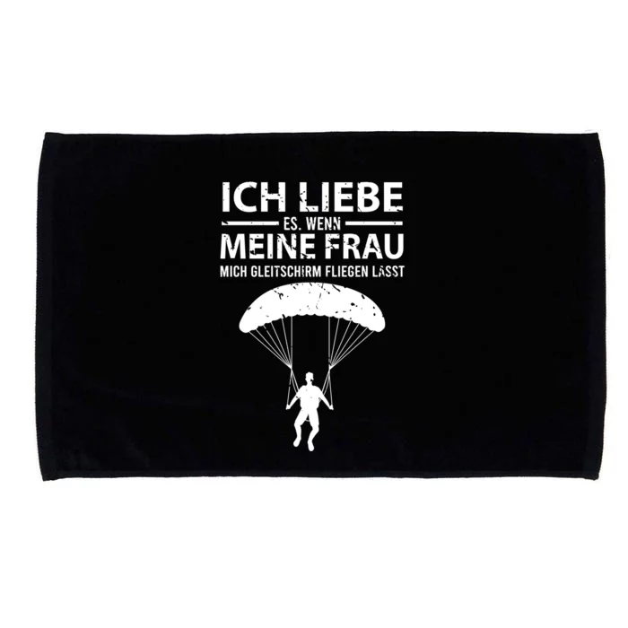 Husband Athletes Gift Paragliding Flies Funny Gift Microfiber Hand Towel