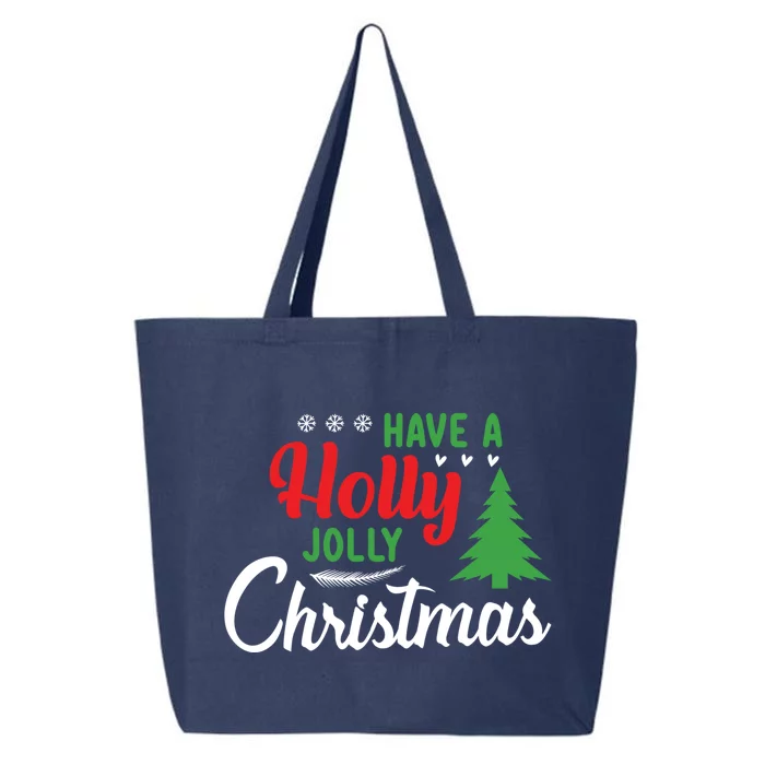 Have A Holly Joy Christmas Santa Hat Xmas Pj Costume Gift 25L Jumbo Tote