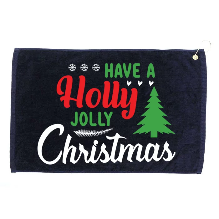 Have A Holly Joy Christmas Santa Hat Xmas Pj Costume Gift Grommeted Golf Towel