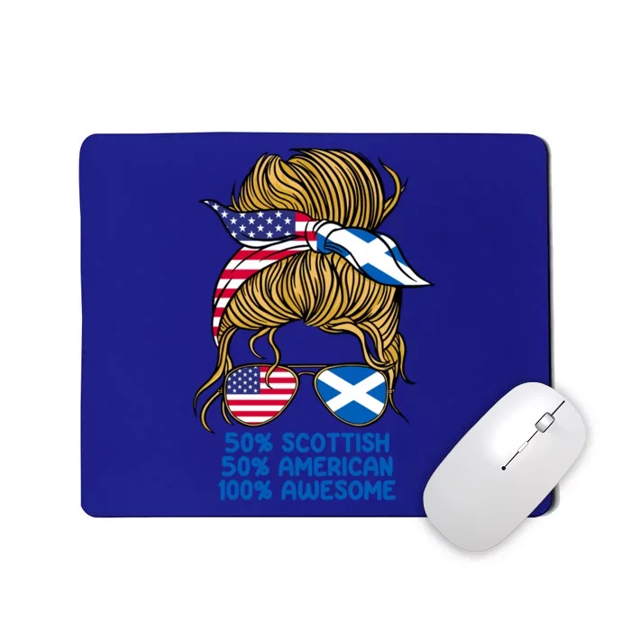 Half American Half Scottish Heritage Scotland Gift Mousepad