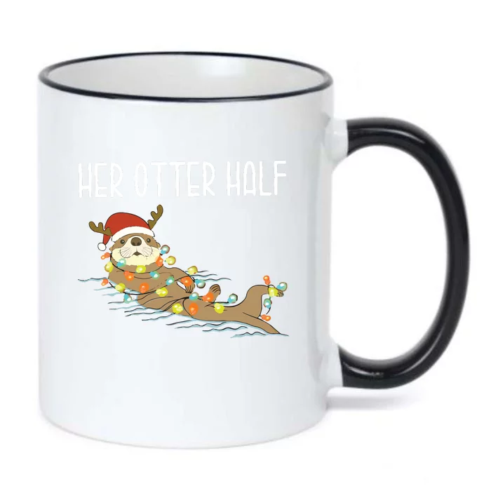 His And Her Christmas Funny Matching Couples Christmas Black Color Changing Mug