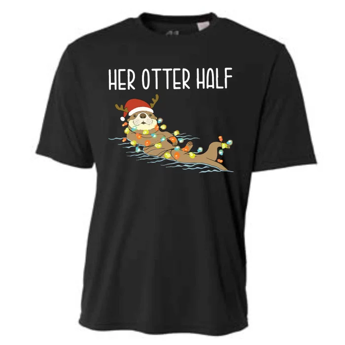 His And Her Christmas Funny Matching Couples Christmas Cooling Performance Crew T-Shirt