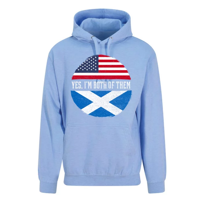 Half American Half Scottish Usa Flag Scotland Heritage Dna Gift Unisex Surf Hoodie