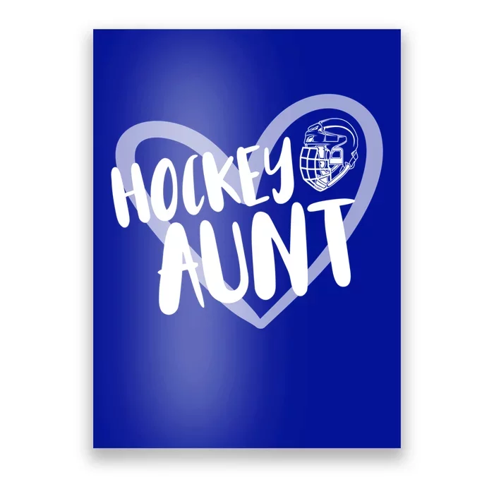 Hockey Aunt Heart Cute Gift Poster