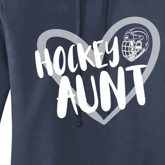 Hockey Aunt Heart Cute Gift Women's Pullover Hoodie