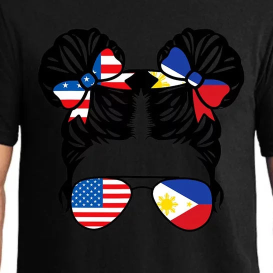 Half American Half Filipino USA Philippine Flag Patriot Pajama Set