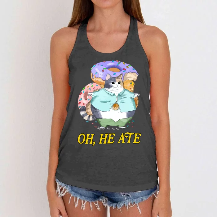 He Ate Women's Knotted Racerback Tank