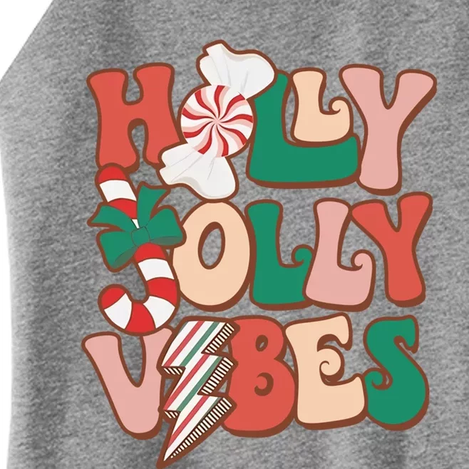 Have A Holly Xmas Jolly Christmas Vibes Gift Women’s Perfect Tri Rocker Tank