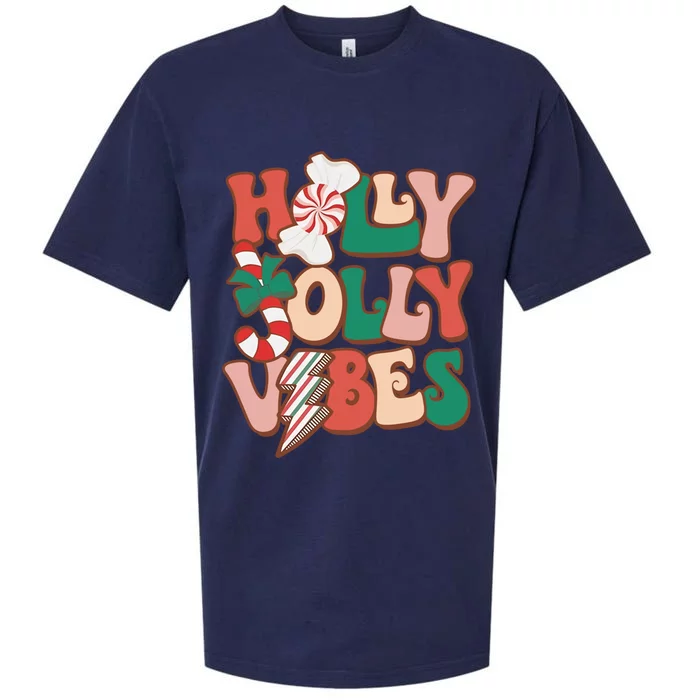 Have A Holly Xmas Jolly Christmas Vibes Gift Sueded Cloud Jersey T-Shirt