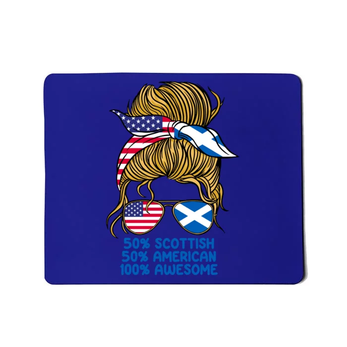 Half American Half Scottish Heritage Scotland Gift Mousepad