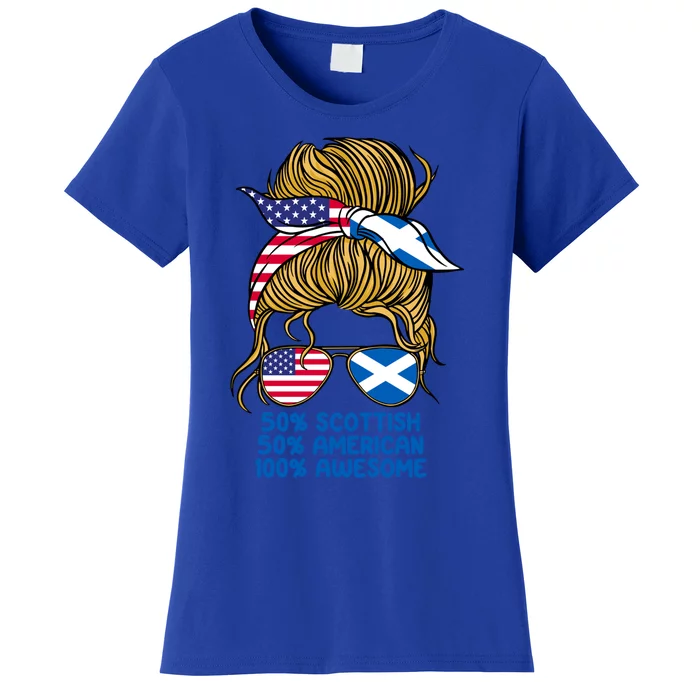 Half American Half Scottish Heritage Scotland Gift Women's T-Shirt