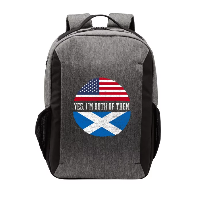 Half American Half Scottish Usa Flag Scotland Heritage Dna Funny Gift Vector Backpack